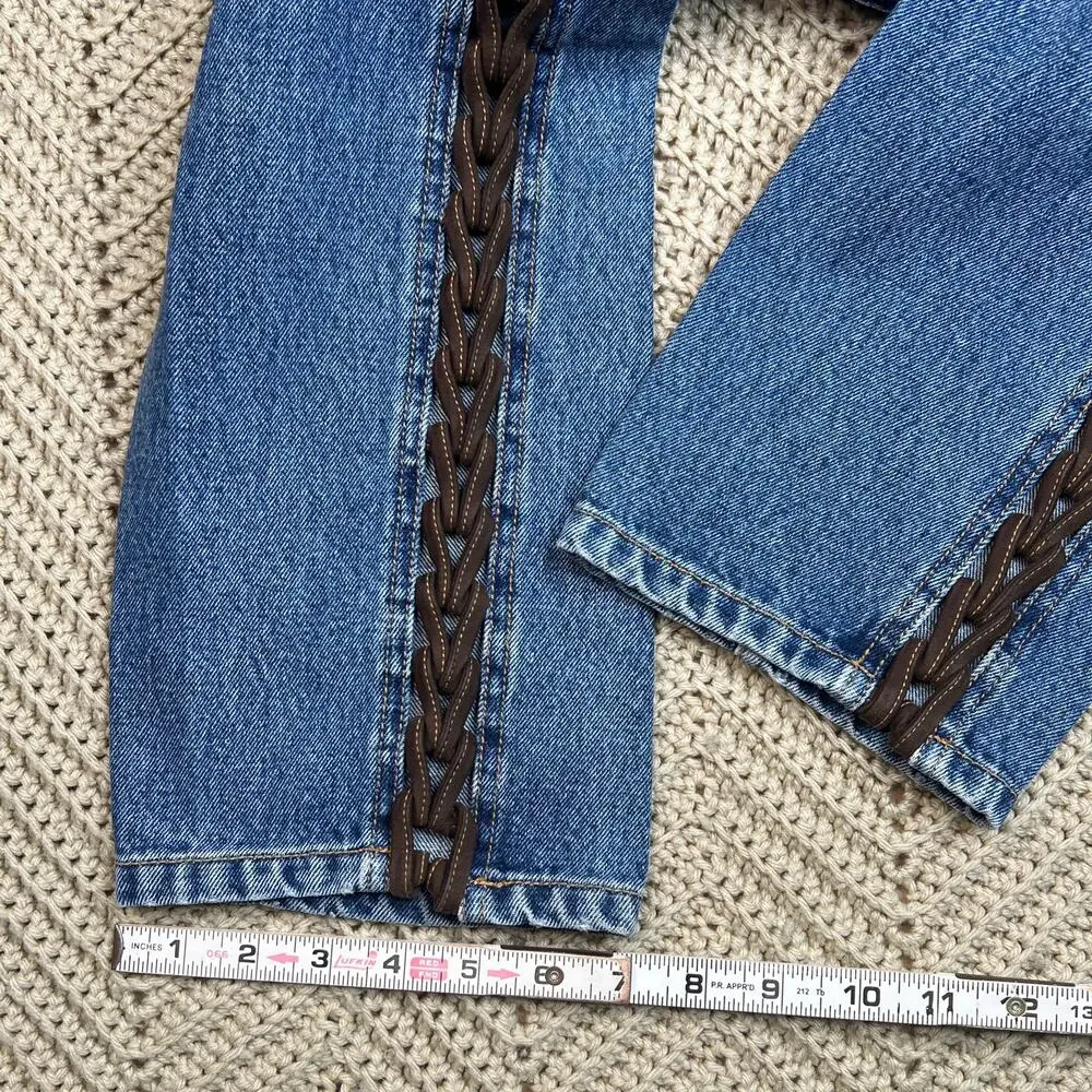 Vintage Western Law Man Slim Fit Blue Jeans 9 - Size 26 x 33‎